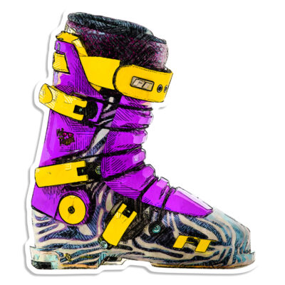 Illustration of Ski Boot Sticker